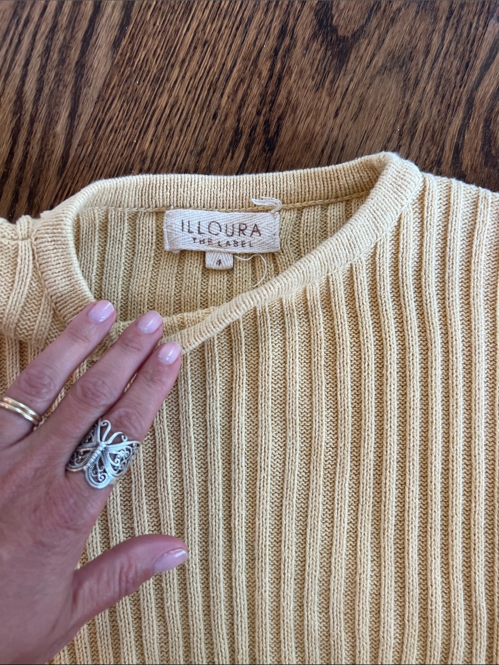 Yellow Knit Ribbed Sweater - Picture 2 of 3